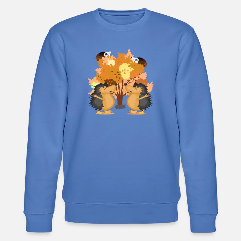 HERBST BAUM IGEL TIERILLUSTRATIONEN - Stanley/Stella Unisex Bio-Sweatshirt CHANGER  - Blau