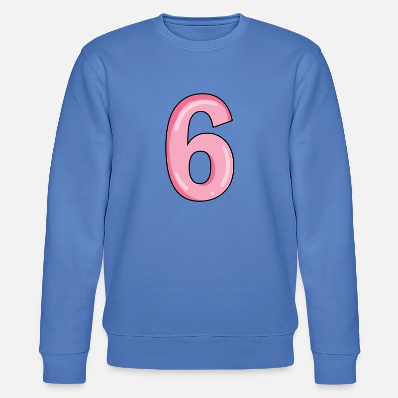 Zahl 6 Nummer - Stanley/Stella Unisex Bio-Sweatshirt CHANGER  - Blau