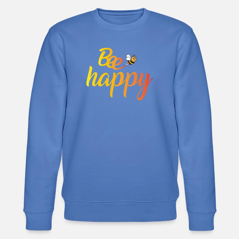 Biene glücklich Gradient Schrift - Stanley/Stella Unisex Bio-Sweatshirt CHANGER  - Blau
