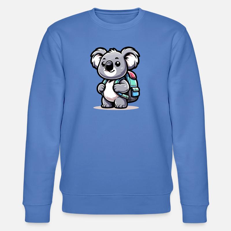 Backpacker-Koala: Der Globetrotter-Kumpel - Stanley/Stella Unisex Bio-Sweatshirt CHANGER  - Blau