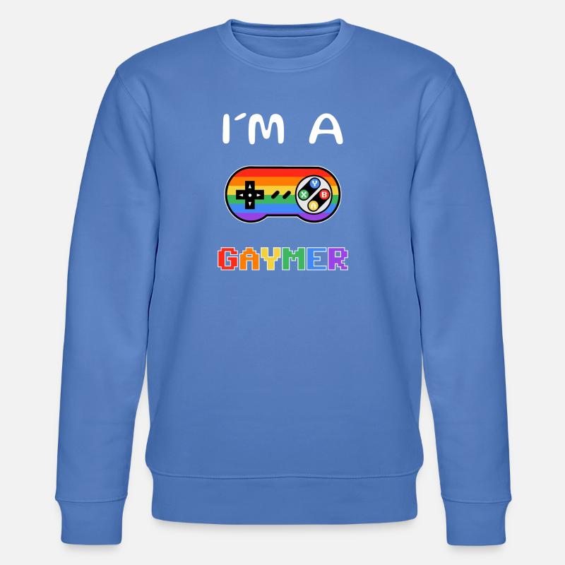 Pride-Gaming Controller Motiv - Stanley/Stella Unisex Bio-Sweatshirt CHANGER  - Blau