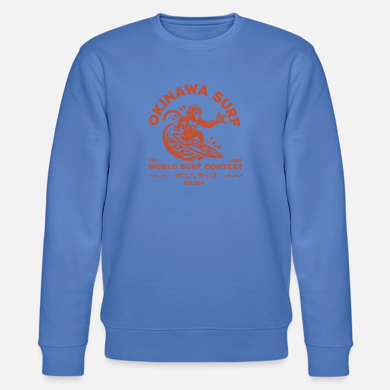 Okinawa Surf Monkey (kakoii surf) - Stanley/Stella Unisex Bio-Sweatshirt CHANGER  - Blau