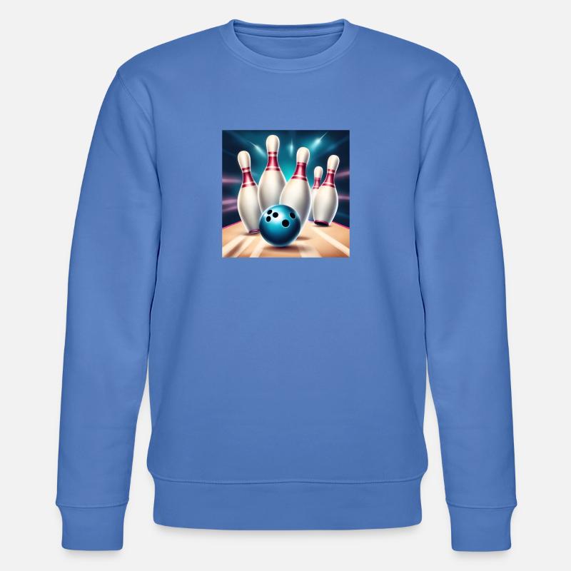 Bowling, Bowlingbahn, Bowling - Stanley/Stella Unisex Bio-Sweatshirt CHANGER  - Blau