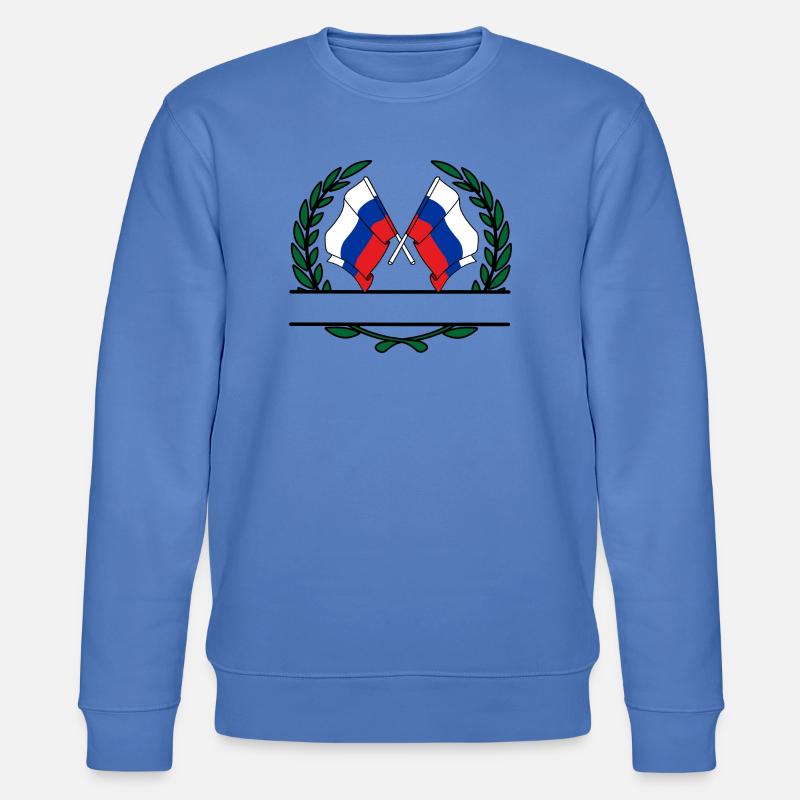 Drapeaux Russie couronne de laurier bannière - Sweat bio CHANGER Stanley/Stella Unisexe - bleu