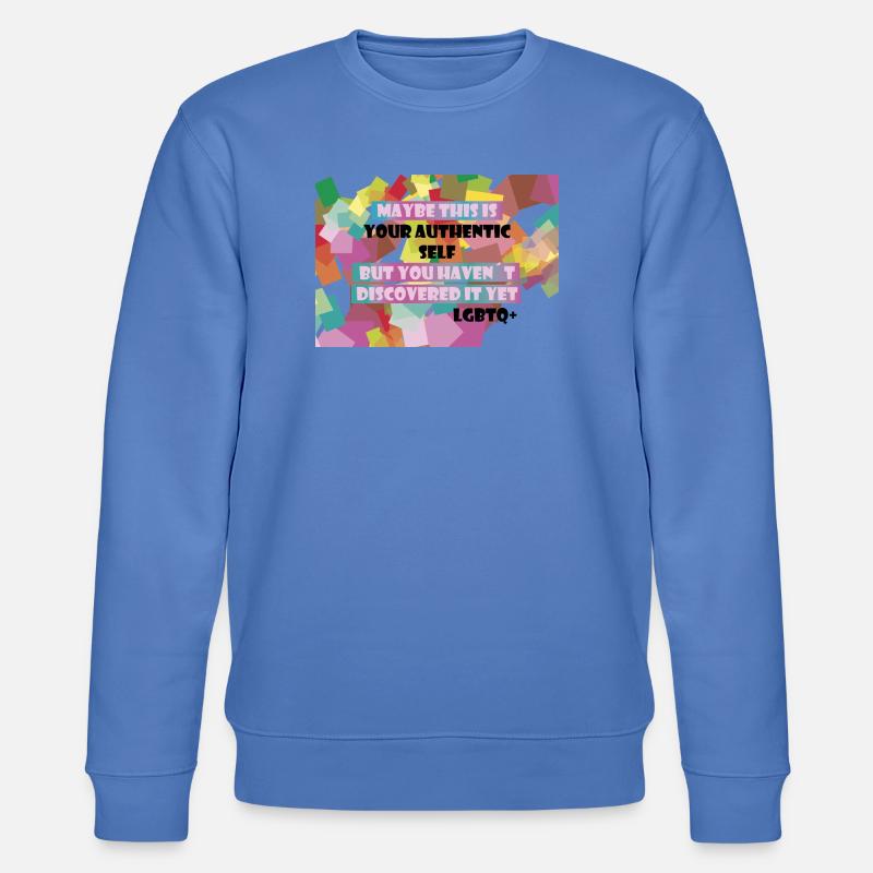 Wer bin ich? LGBTQ+? - Stanley/Stella Unisex Bio-Sweatshirt CHANGER  - Blau
