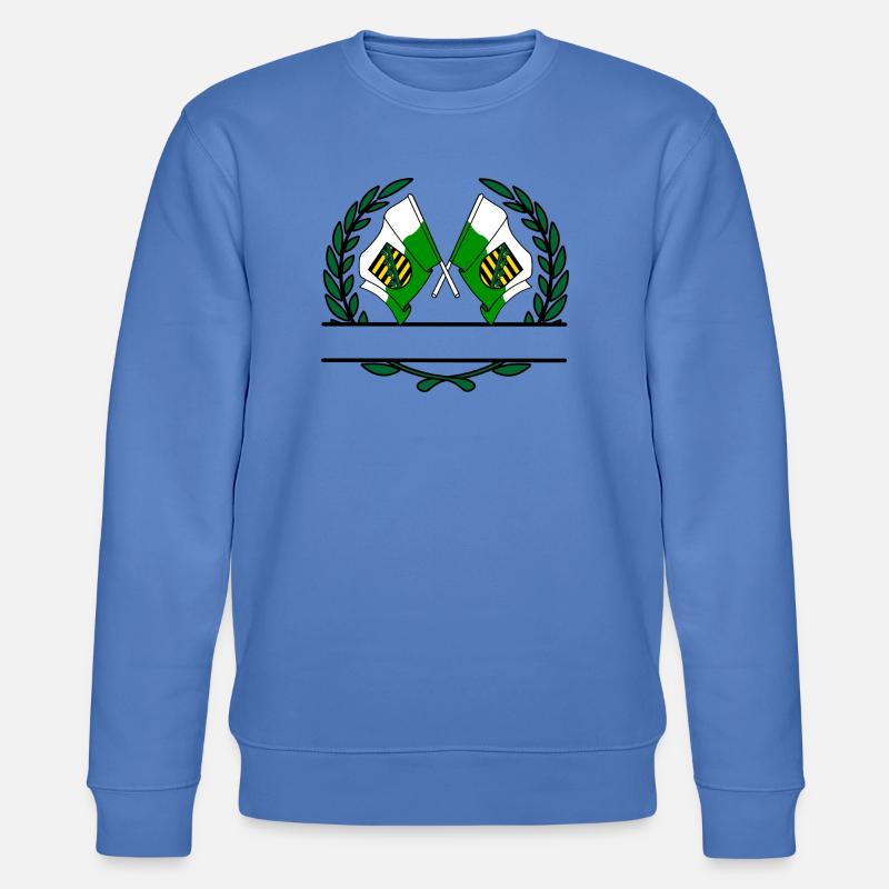 Drapeaux Saxe couronne de laurier bannière - Sweat bio CHANGER Stanley/Stella Unisexe - bleu