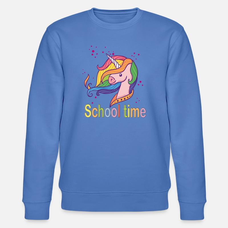 School Time, Einschulung - Stanley/Stella Unisex Bio-Sweatshirt CHANGER  - Blau
