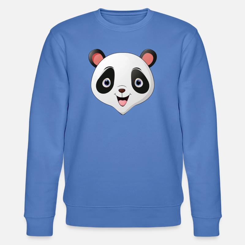 Panda face - Stanley/Stella Unisex Bio-Sweatshirt CHANGER  - Blau