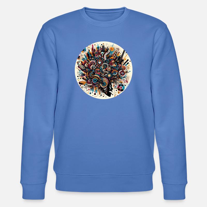 Afro Style Explosion Musicale Abstraite - Sweat bio CHANGER Stanley/Stella Unisexe - bleu