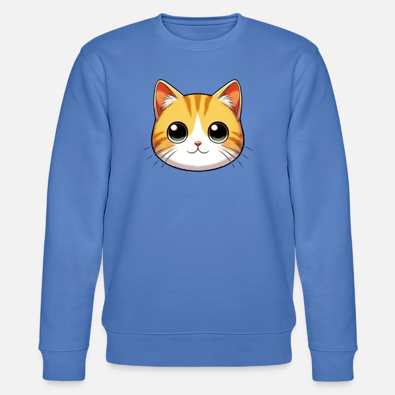 Katze - Stanley/Stella Unisex Bio-Sweatshirt CHANGER  - Blau
