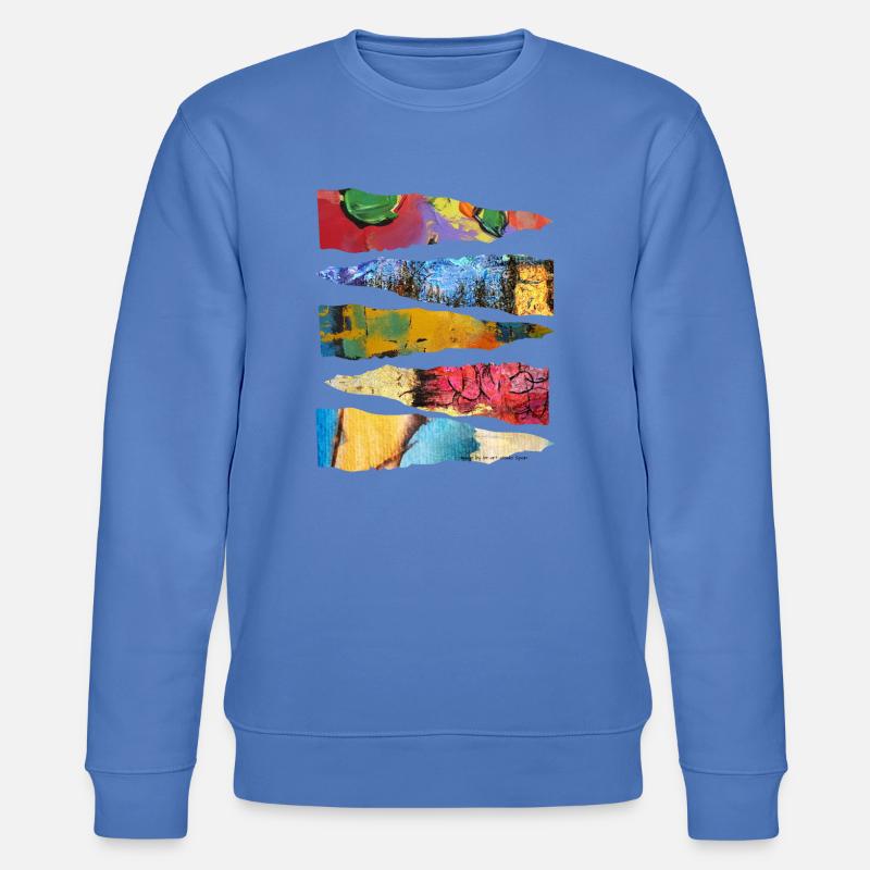 Abstraktes buntes Farbschicht-Design - Stanley/Stella Unisex Bio-Sweatshirt CHANGER  - Blau