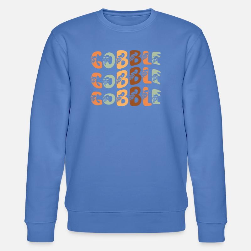 Thanksgiving Gobble - Stanley/Stella Unisex Bio-Sweatshirt CHANGER  - Blau