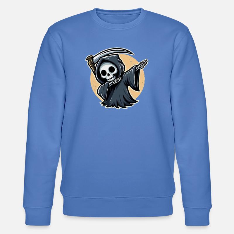 Dabbender Sensenmann Grusel-Motiv - Stanley/Stella Unisex Bio-Sweatshirt CHANGER - Blau