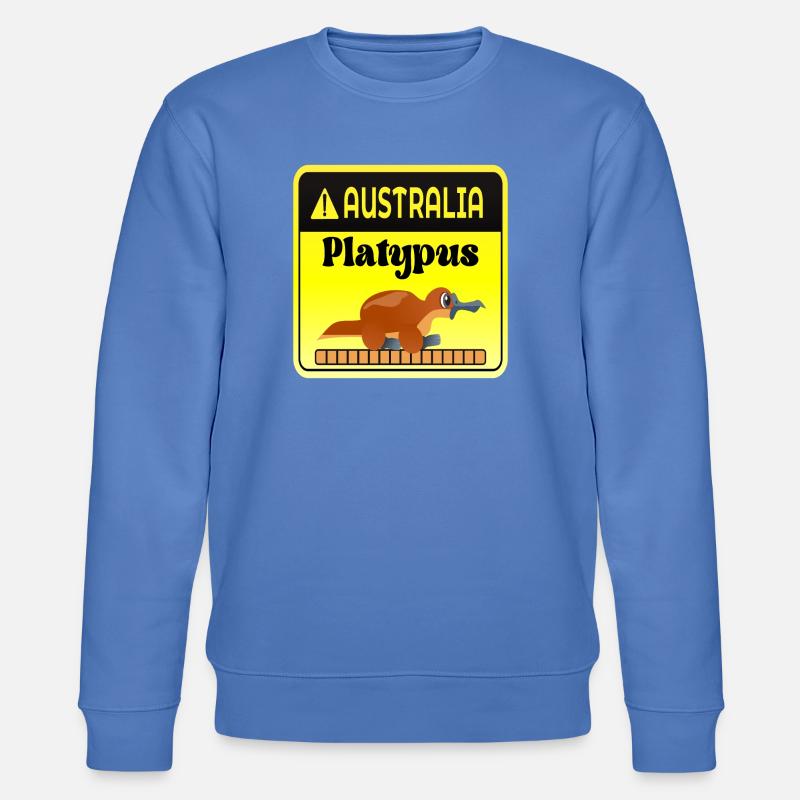 Australien Schnabeltier-Warnung - Säugetiere - Stanley/Stella Unisex Bio-Sweatshirt CHANGER  - Blau
