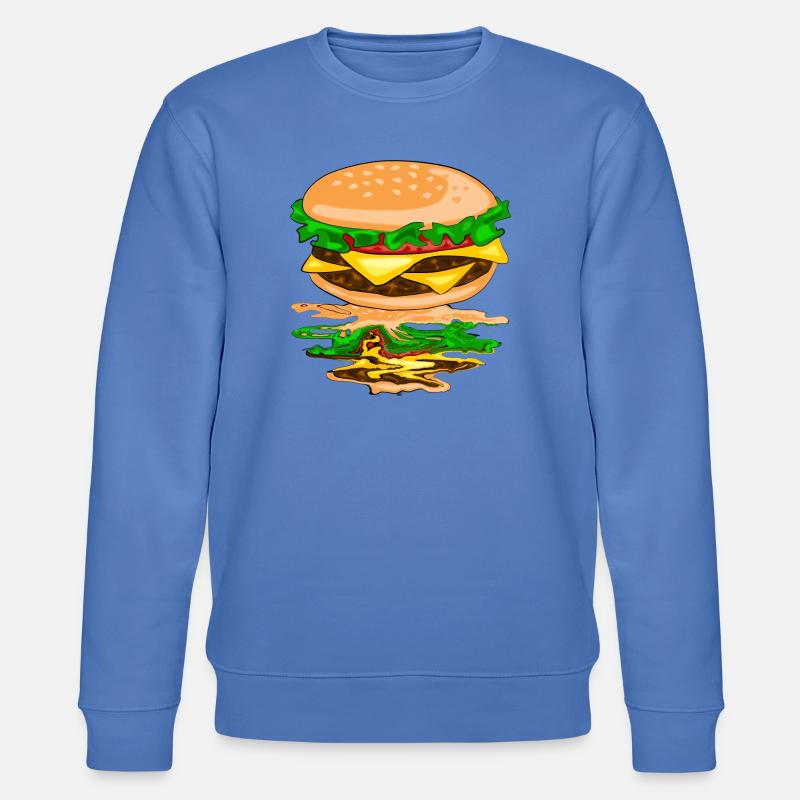 Hamburger mit einer Spiegelung - Stanley/Stella Unisex Bio-Sweatshirt CHANGER  - Blau