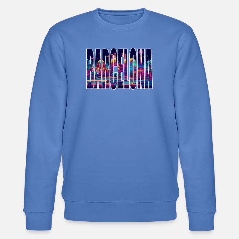Barcelona - Stanley/Stella Unisex Bio-Sweatshirt CHANGER  - Blau