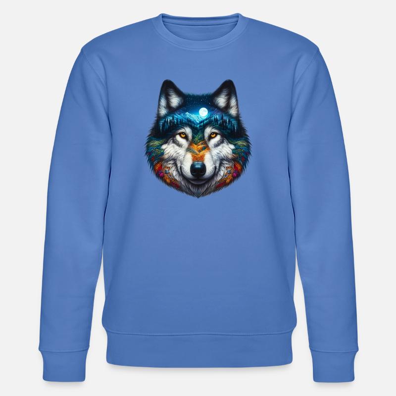 Wolf - Stanley/Stella Unisex Bio-Sweatshirt CHANGER  - Blau