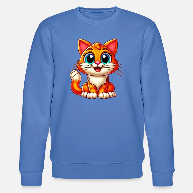 Katze - Stanley/Stella Unisex Bio-Sweatshirt CHANGER  - Blau