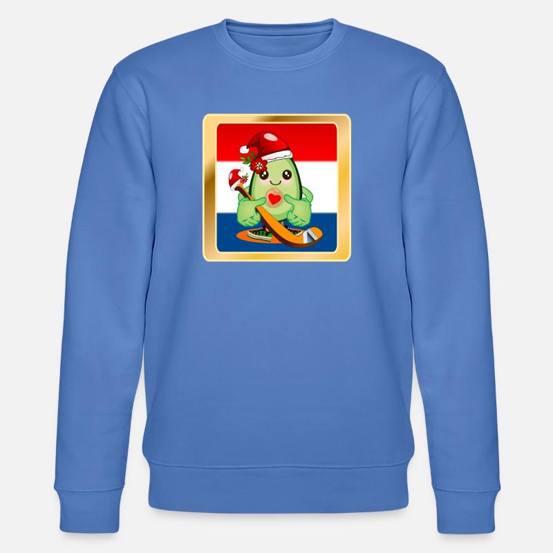 Weihnachtsgeschenke Avocado Eishockeyspieler - Stanley/Stella Unisex Bio-Sweatshirt CHANGER  - Blau