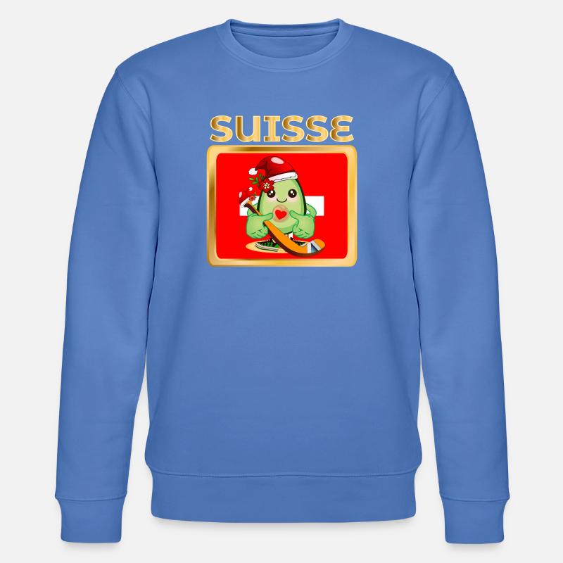 Weihnachtsmann SCHWEIZER EISHOCKEY-ANWALT - Stanley/Stella Unisex Bio-Sweatshirt CHANGER  - Blau