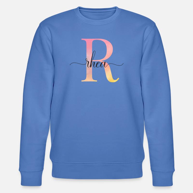 L | Monogramme | Nom | Nandou |Aquarelle - Sweat bio CHANGER Stanley/Stella Unisexe - bleu