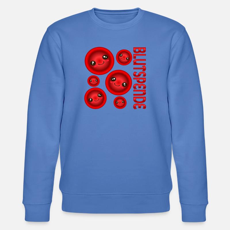 BLUTSPENDE BLUT SPENDEN - Stanley/Stella Unisex Bio-Sweatshirt CHANGER  - Blau