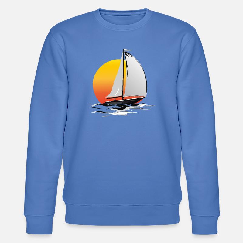 Segler mit Sonne - Stanley/Stella Unisex Bio-Sweatshirt CHANGER - Blau