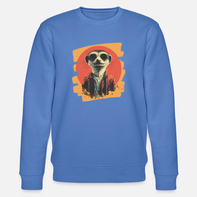 Erdmännchen Retro - Stanley/Stella Unisex Bio-Sweatshirt CHANGER  - Blau