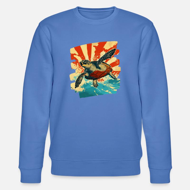 Tortue de mer rétro - Sweat bio CHANGER Stanley/Stella Unisexe - bleu