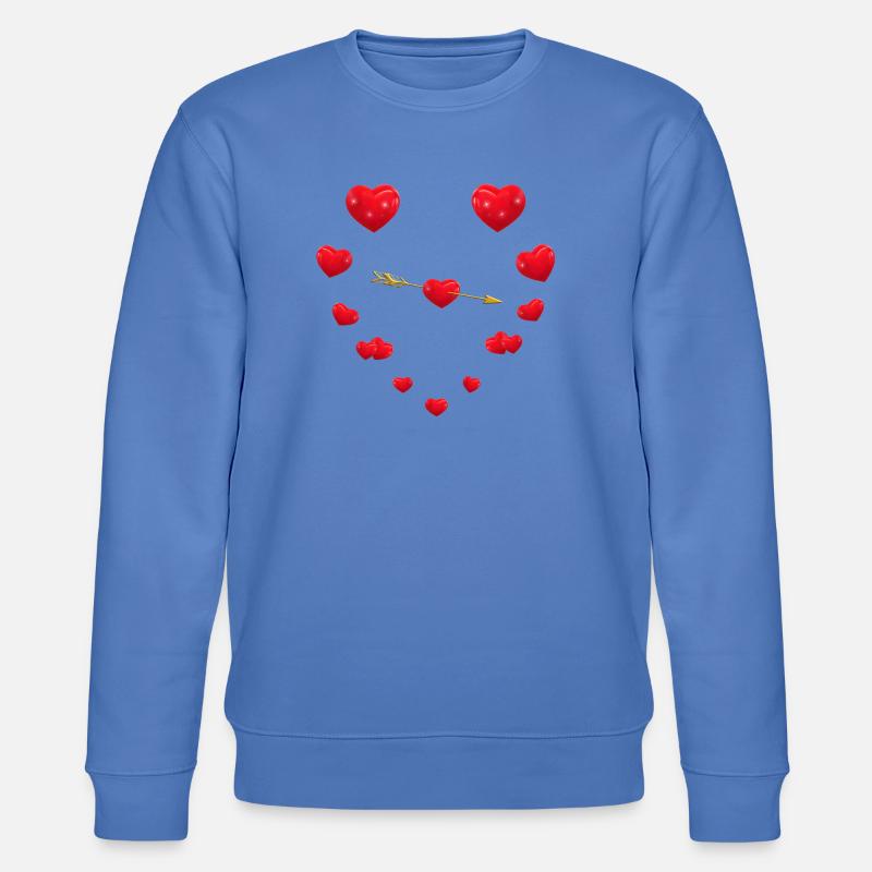 Conception de coeur aimant avec flèche - Sweat bio CHANGER Stanley/Stella Unisexe - bleu
