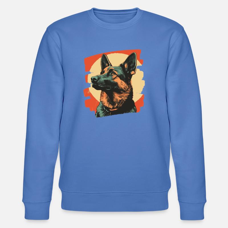 Schäferhund Retro - Stanley/Stella Unisex Bio-Sweatshirt CHANGER  - Blau