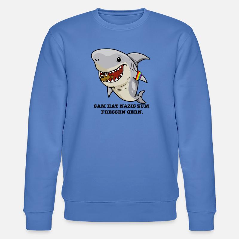 Hai hasst Nazis - Stanley/Stella Unisex Bio-Sweatshirt CHANGER  - Blau