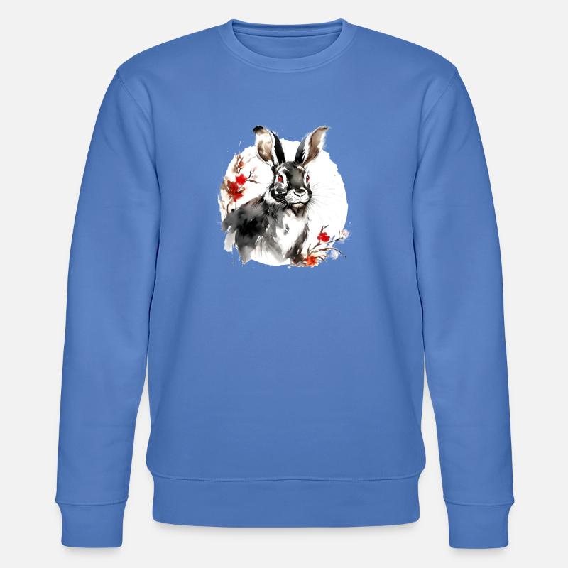 Chinesisches Sternzeichen Hase - Stanley/Stella Unisex Bio-Sweatshirt CHANGER - Blau