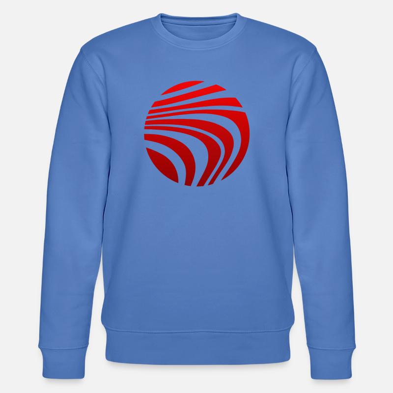 Psychedelic Pattern Red Gradient - Stanley/Stella CHANGER Unisex Organic Sweatshirt - bright blue