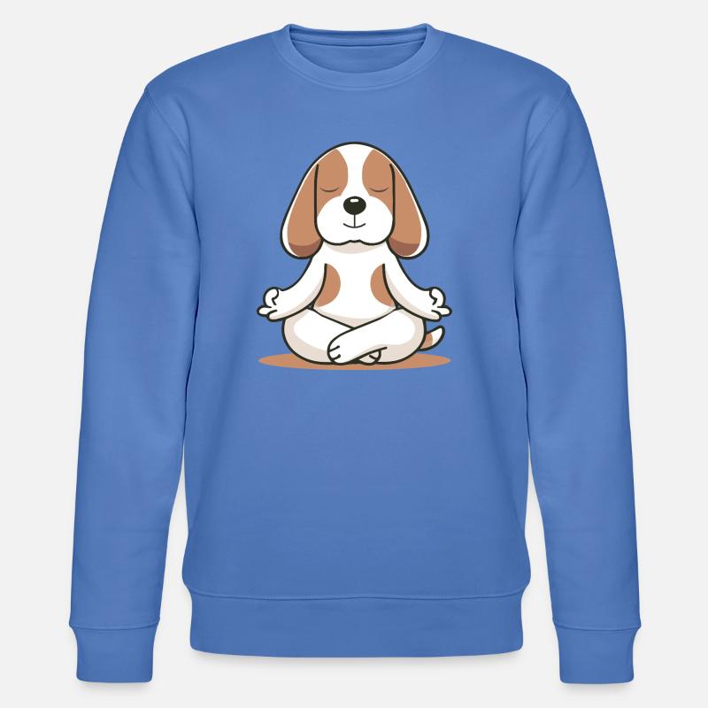 Meditierender Beagle – Ruhe & Achtsamkeit - Stanley/Stella Unisex Bio-Sweatshirt CHANGER  - Blau