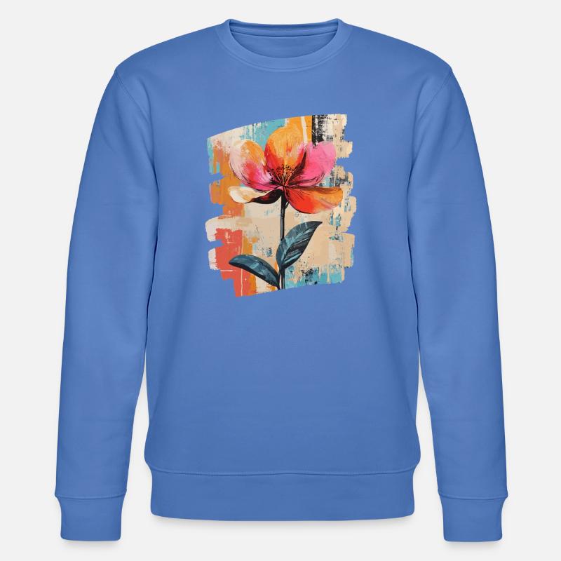 Printemps Printemps Début Fleur Fleurs - Sweat bio CHANGER Stanley/Stella Unisexe - bleu
