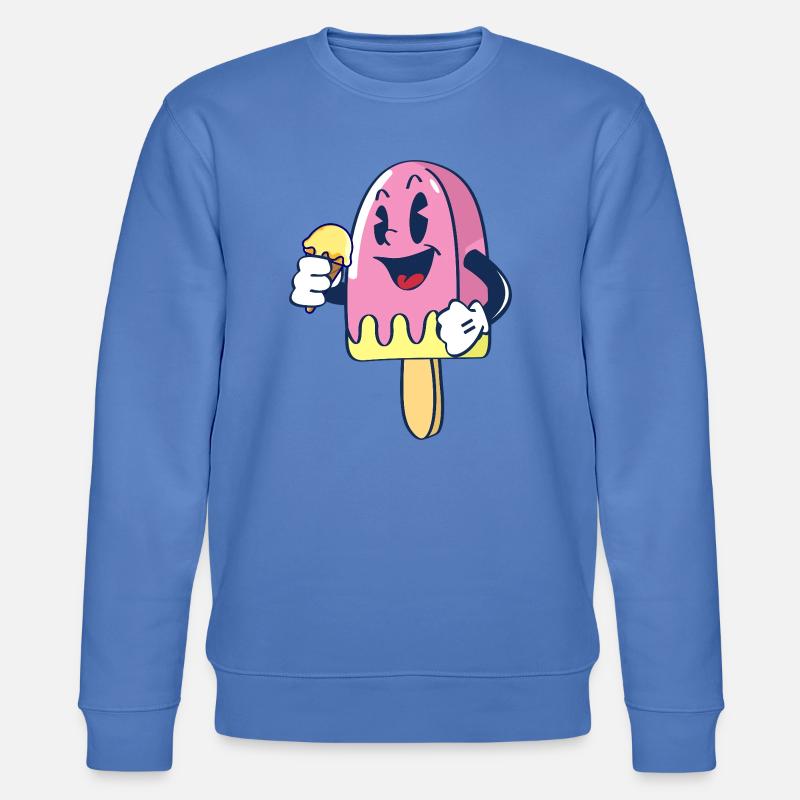 Fröhlicher Kindereis Charakter Eiscreme Eis - Sweat bio CHANGER Stanley/Stella Unisexe - bleu