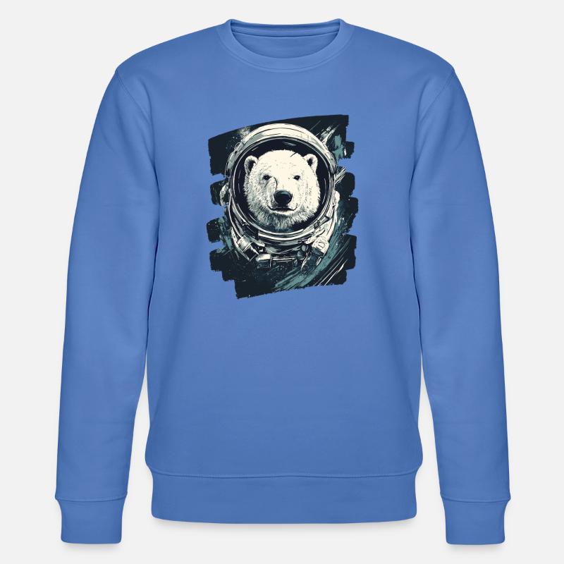 Eisbär Astronaut - Stanley/Stella Unisex Bio-Sweatshirt CHANGER  - Blau