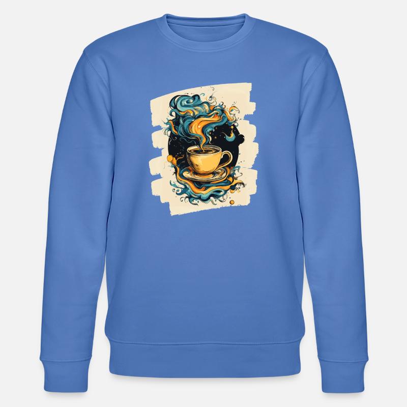 Coffee Coffee Coffee Lovers - Stanley/Stella CHANGER Unisex Organic Sweatshirt - bright blue