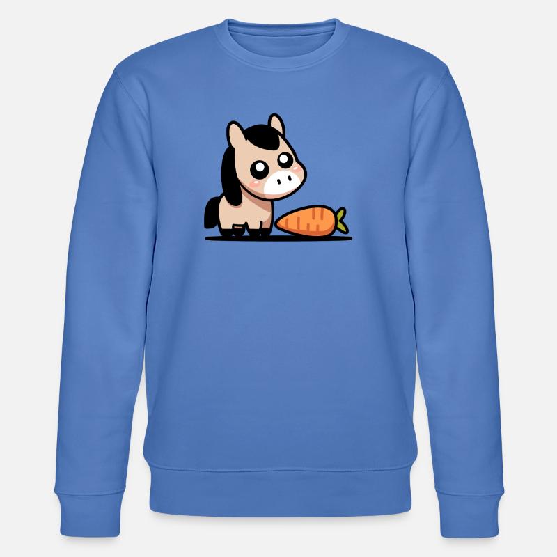 Pferdchen mit Karotte - Stanley/Stella Unisex Bio-Sweatshirt CHANGER  - Blau