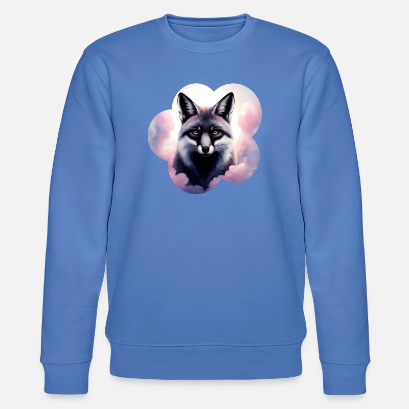 Pastellwolf im Wolkenhimmel - Stanley/Stella Unisex Bio-Sweatshirt CHANGER  - Blau