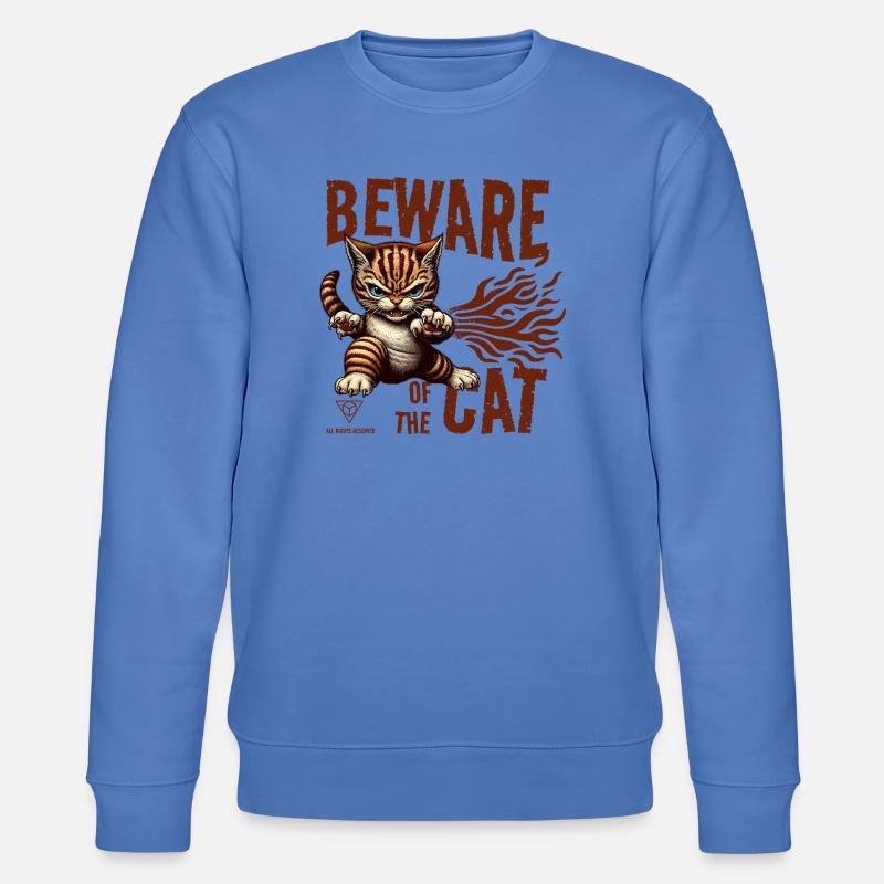 Vorsicht vor der Katze - Stanley/Stella Unisex Bio-Sweatshirt CHANGER - Blau