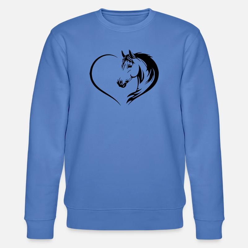 Pferdeherz - Stanley/Stella Unisex Bio-Sweatshirt CHANGER  - Blau