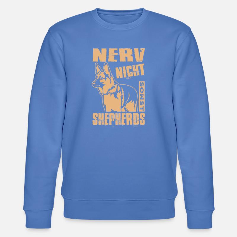 Schäferhund Geschenke Hund Herrchen Gassi - Stanley/Stella Unisex Bio-Sweatshirt CHANGER  - Blau