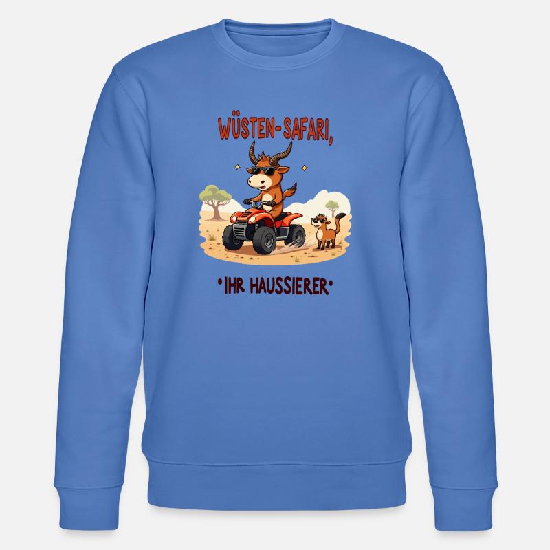 Wüsten - Stier - Stanley/Stella Unisex Bio-Sweatshirt CHANGER - Blau