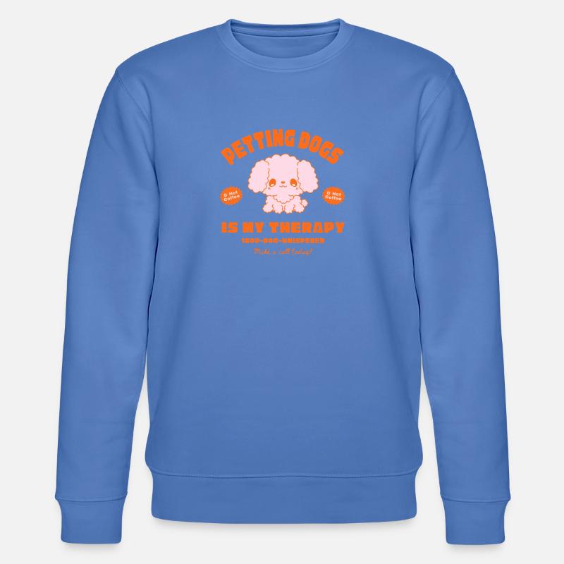 Hundetherapie mit Kaffee-Charme - Stanley/Stella Unisex Bio-Sweatshirt CHANGER  - Blau