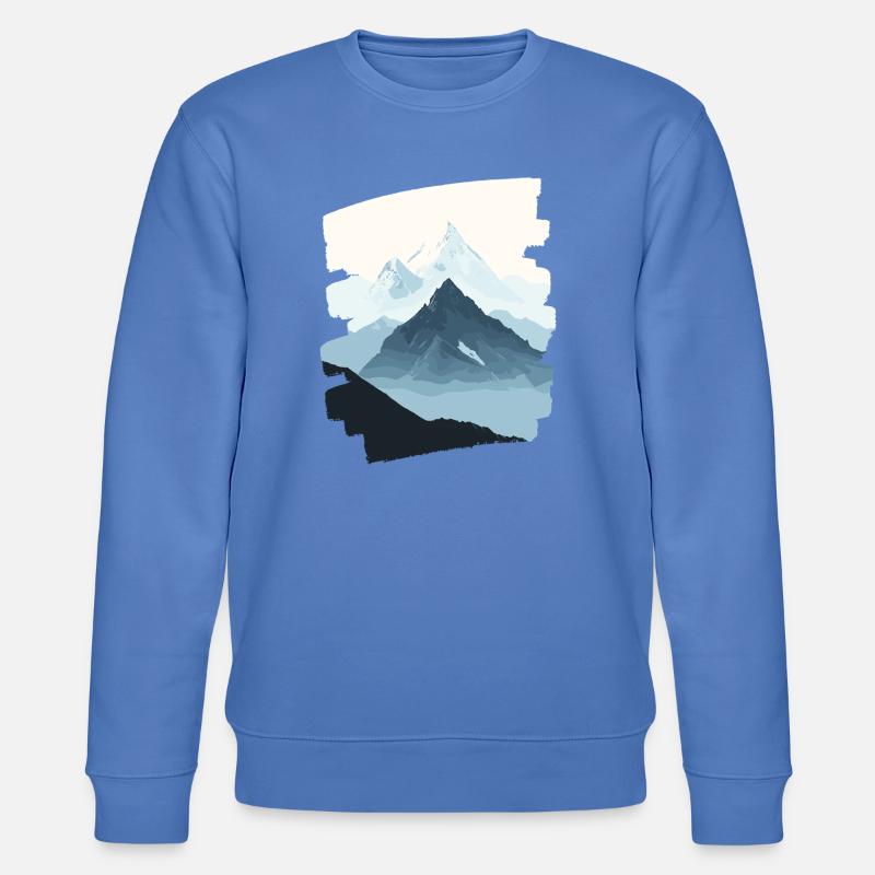 Berge Klettern Kletterer Wandern - Stanley/Stella Unisex Bio-Sweatshirt CHANGER  - Blau