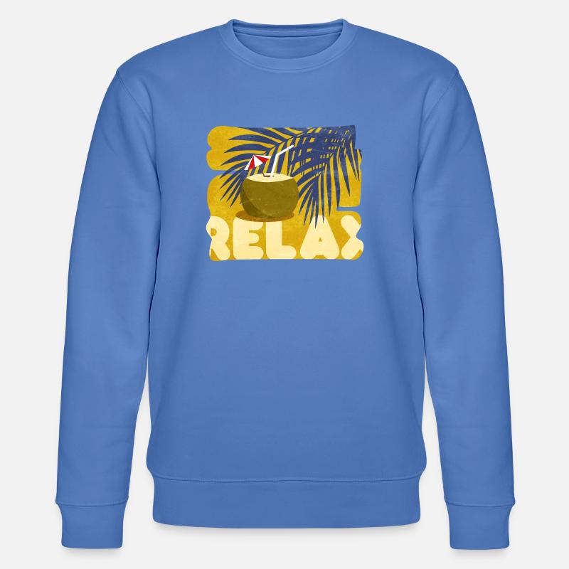 Entspannte, sommerliche, komische Cocktail-Atmosphäre - Stanley/Stella Unisex Bio-Sweatshirt CHANGER  - Blau