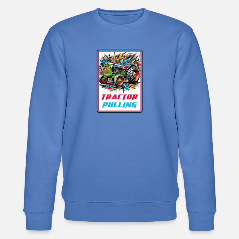 Tractor Pulling Power - Stanley/Stella CHANGER Unisex Organic Sweatshirt - bright blue