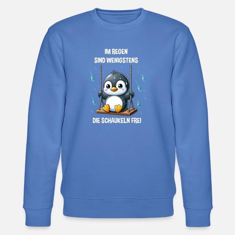 Pinguin Schaukel introvertiert melancholisch - Stanley/Stella Unisex Bio-Sweatshirt CHANGER - Blau